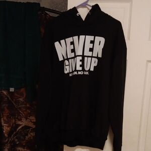 Black Hoodie with Motivational Print